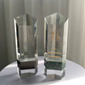ADL New Product Wholesale Pentagon Crystal Glass Trophy Awards With Stone Cheap Wholesale Trophy