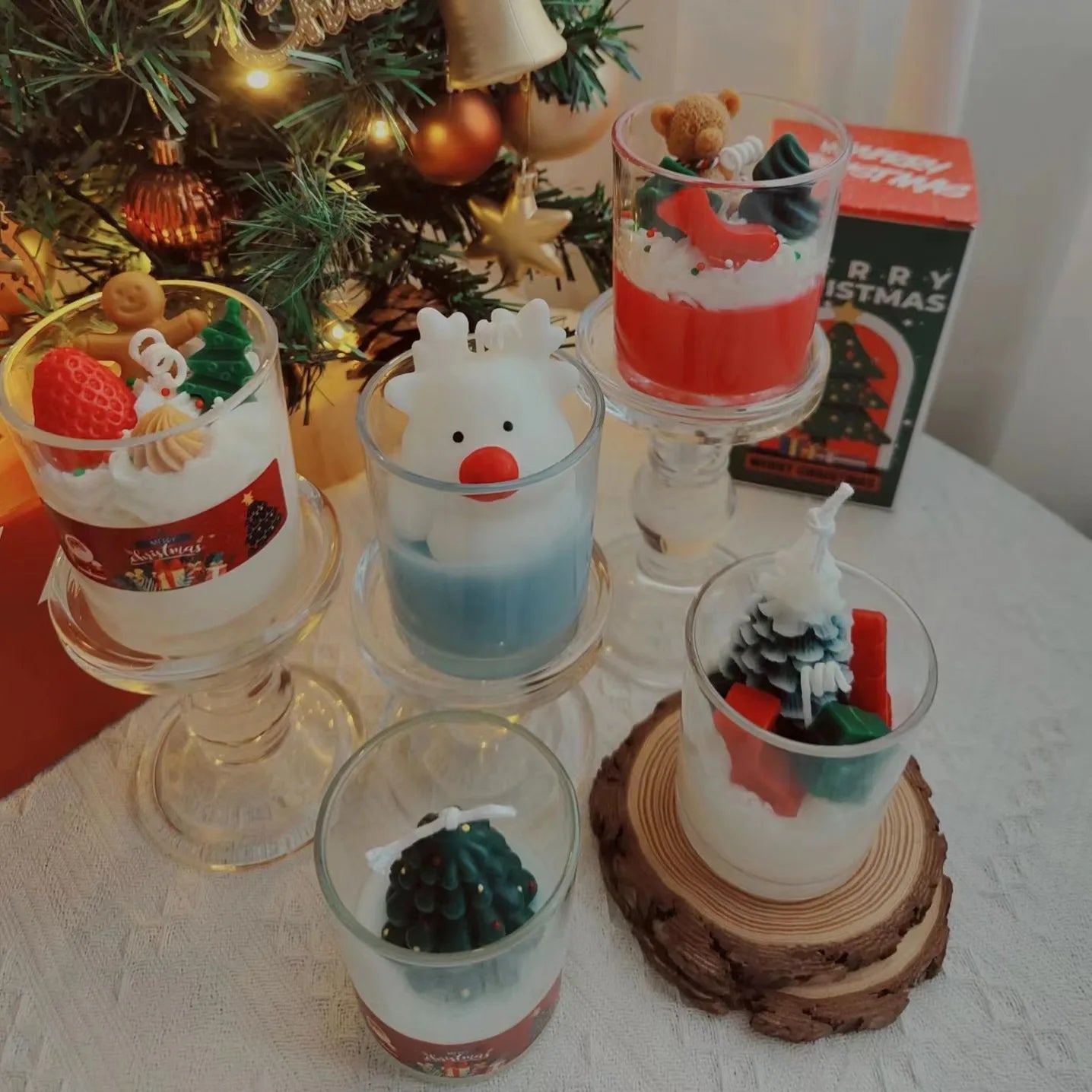 Hot Sale Christmas Decorations Scented Candles Christmas Decoration Supplies Mini Christmas Decorations