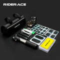 RIDERACE Inner Tire Repair Set Bag Multifunction Portable Emergency Combination Tools Bike Pump Tire Lever Rubber Patch Spanner