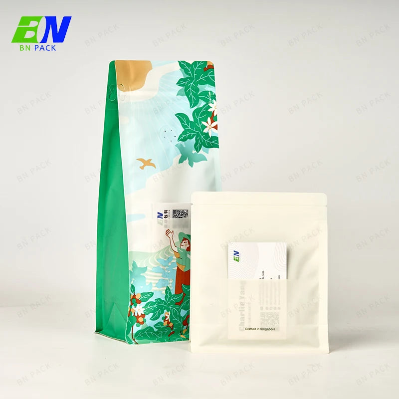 Digital Printing Coffee Bag with Card Pocket for Business Card