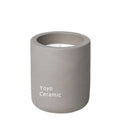 Modern Matte Custom Printed Cylinder Grey Cement Candle Jar Concrete Storage Container