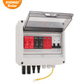 XIONGISOLAR Outdoor Waterproof IP65 DC Combiner Box for Solar Panel 2 Strings 2 1 600V 63A Circuit Breaker Surge Lightning
