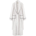 High Quality Adult Bathrobe Coral Wool Bathrobe V-neck Long Bathrobe
