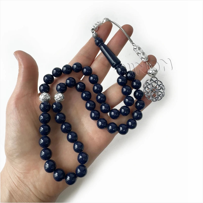 New Resin Tesbih Black Color Handmade Prayer Beads 10mm51 Rosary  Tassels Islam Gift Muslim Misbaha Muslim Rosary Baclite Rosary