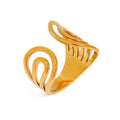 Ladies Modern Minimalist 18K Gold Stainless Steel Spiral Hollow Simple Open Ring