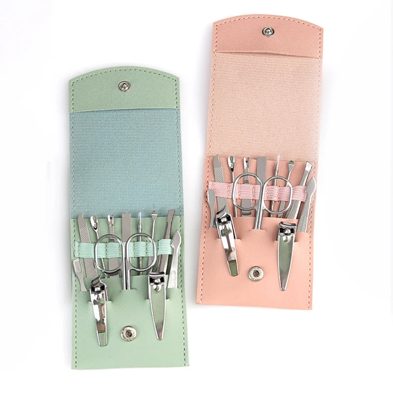 2026 New YD Professional Travel Pedicure Kit Manicure Set Nail Care 12pcs With Leather Case