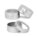 Colorful Printing Metal Tins Mini Round Black Cosmetic Metal Packaging Empty Tin Can Jars Aluminum Metal  Tins