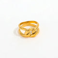 High End Gold Plated Link Chain Stainless Steel Rings for Women Jewelry