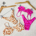 2024 New Design Swimwear Womens Swimsuits Breathable Printed Textured Fabric Custom Bikinis Wholesale Swimwear