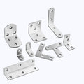 90-Degree T-Type Stainless Steel Fixed Bracket with Zinc Plated Flat Angle L-Type Connector Metal Shelf Bracket