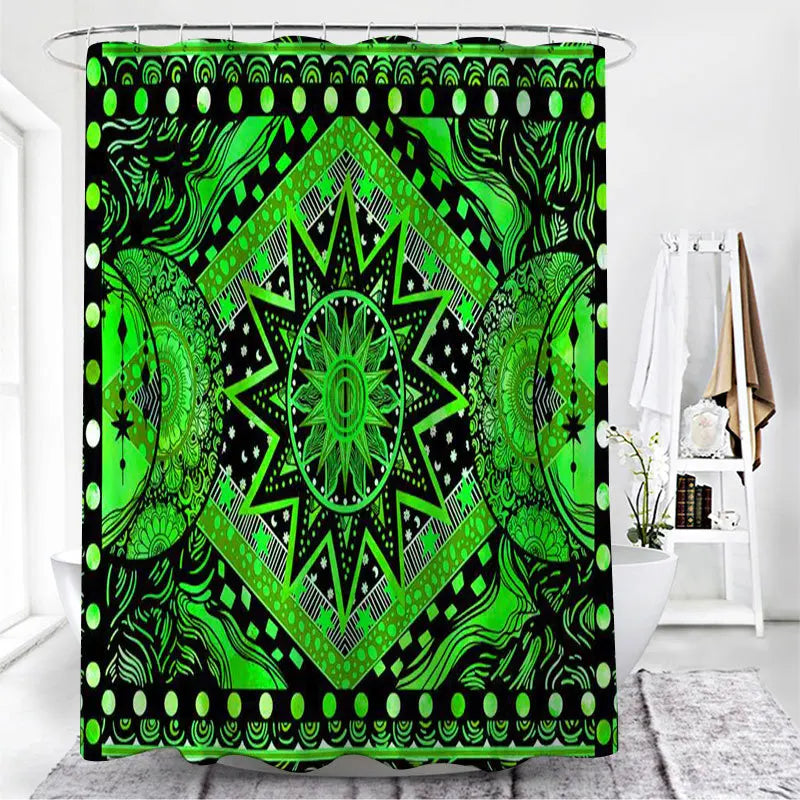 Wholesale Bohemia Polyester Bathroom Curtain Digital Printing Tarot Card Waterproof Mildewproof Shower Curtain for Home Decor