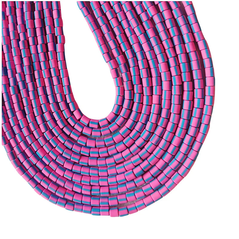 Wholesale Jibaizhao 6mm Rose Red Blue Mixed Color Polymer Clay Beads Third Party Certified DIY Phone Chain Necklace Clay Beads