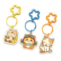 Bulk Custom Color Shaped Keyring Glitter Photo Holder Cute Plastic Acrylic Keychain