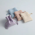 Luxury  Custom Logo Microfiber Necklace Bracelet Jewelry Pouch