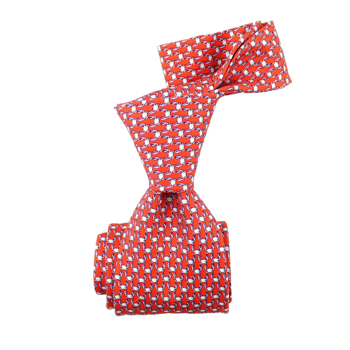 Holiday Necktie Mens Gift Luxury Unique Fashion Cardinal Custom Printed Red Series Silk Cyan Crab Sea Animal Neck Ties for Men