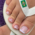 Wholesale Custom Design Bling Ballerina Pink French Press-On ABS Nails Tips Factory Price Long Acrylic Nails for Fingers