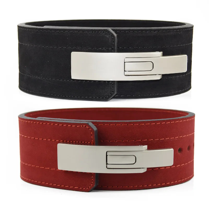 Custom  Waist Protective Adjustable Gym Leather Weightlifting Belt
