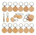 Gift Round Blank Wooden Key Chain Personalized Wood Keychain Ring Tags Craft Pendant Accessories DIY Clothing Bag