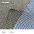 Stretch Sustainable 68% Organic Cotton 28% Bamboo 4% Spandex 2x2 RIB Fabric for Collar Cuffs