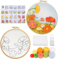 2D Wool Felt Flowers Set DIY Ornament Folk Art Customized Color/Size/Logo Needle Felting Kit Handmade Home Decoration