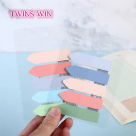 Eco Friendly Plastic Removable Bookmark Colorful Transparent Page Marker Index Sticky Note 150sheets 1709