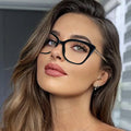 Women Fashion Cat Eye Anti Blue Light Glasses Cat Eye Black Frame Blue Light Blocking Computer Clear Lens Eyewear Eyeglasses