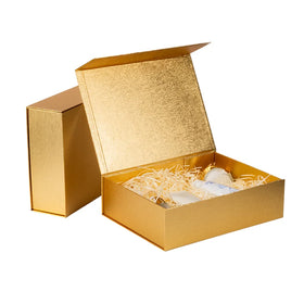 Custom Luxury Jewelry Recycled Flip Gift Box Color Kraft Packaging Cardboard Box Magnetic Closure Gift Box Packaging