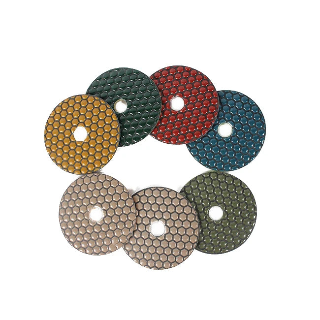 7 Steps Dry Use Diamond Polishing Pads for Deburring Floor & Concrete 5inch Fine Abrasive Grit 50-3000