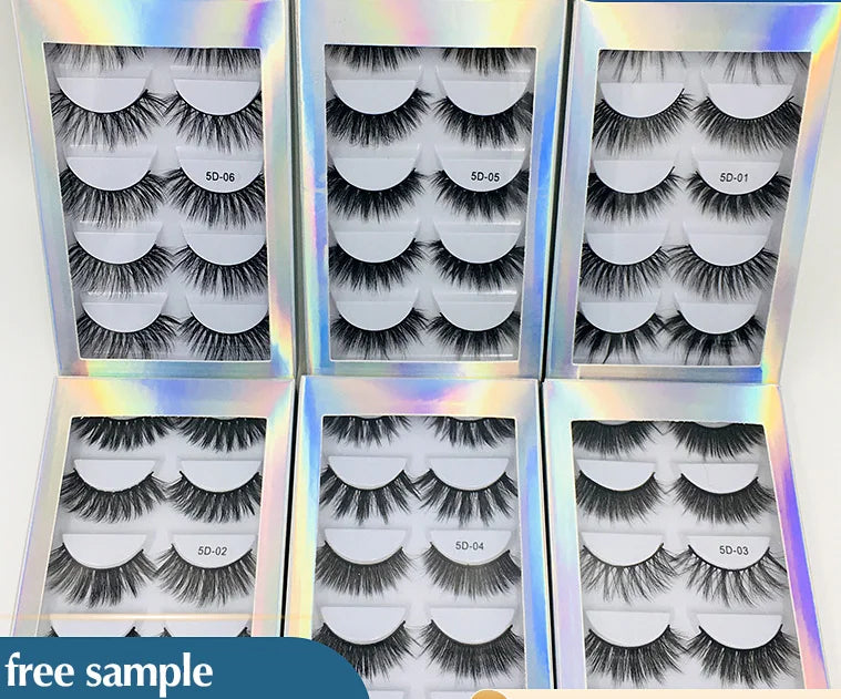 5 Pairs Wholesale 25mm 3D Eyelashes Vendor Black Cotton Band Lashes Volume Beyond Natural Flutter Perfected Instant Glamour