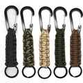 EDC Outdoor Survival Kit Parachute Cord Keychain Camping Emergency Paracord Rope Carabiner for Keys 140GK Tensile Strength