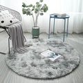 Home Decoration Tie Dye Round Shape Custom Fluffy Area Rugs for Living Room