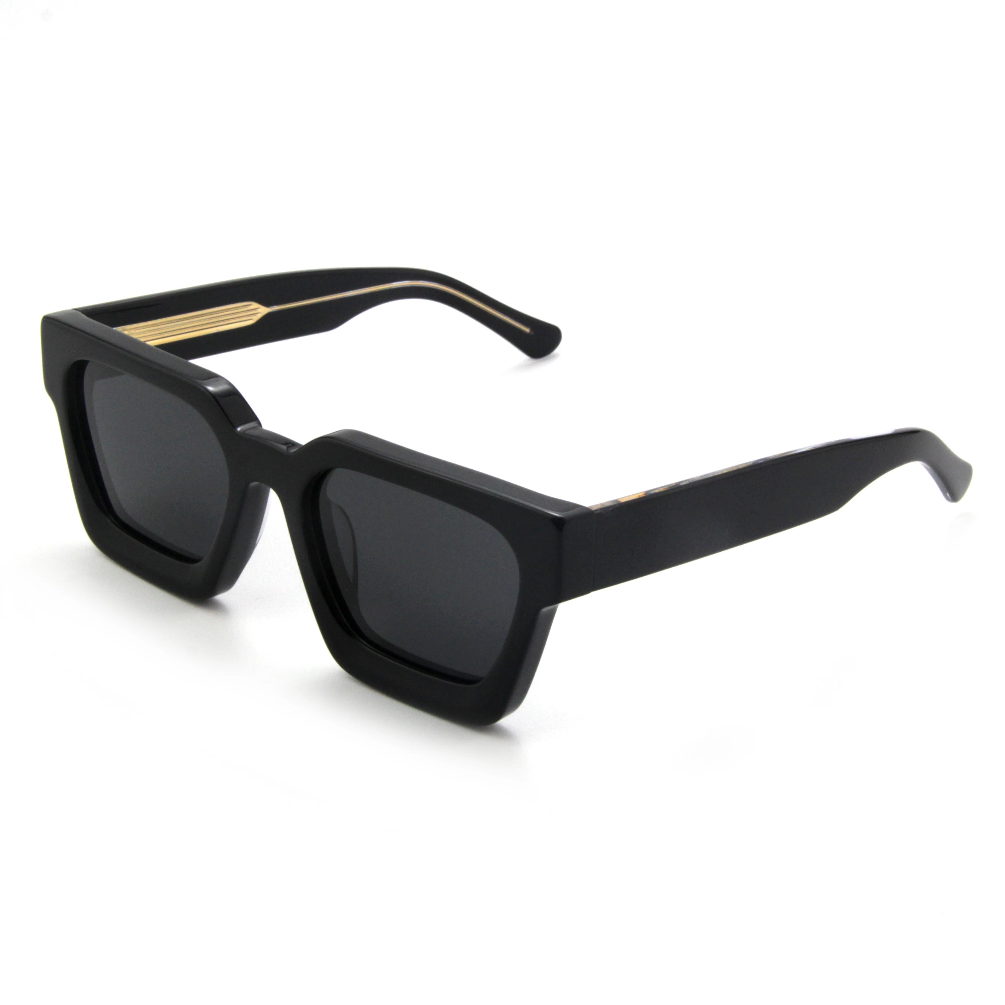 Gold Frame Designer Acetate Frames Sunglass Women Gafas De Sol Sun Glass Polarized Trendy Retro Square Ladies Sunglasses