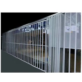 Crystal PVC Accordion Fold Door Clear Polycarbonate Roller Shutter Transparent Plastic Bi-Folding Japanese Side Sliding Door