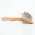 Professional  Pet Wooden Handle Brush Pet Hair Removal Slicker Brush Pet Care Slicker Brush with Stainless Steel Pins