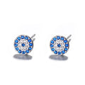 Classic Turkish Retro Evil Eye Earrings Earrings Temperament Versatile Circle Blue Eye Earrings