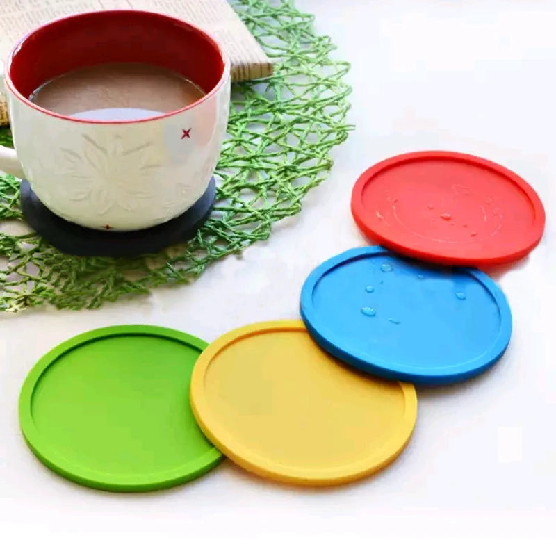 Custom Antislip Heat Resisitan Drink coaster Cup Mat Silicone Resin Silicon Mold coaster Any Size of Drinking Glasses