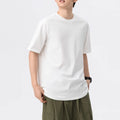 Blank Knitted 100% Cotton Oversized T-Shirt for Men Short Sleeve Digital Printing Breathable