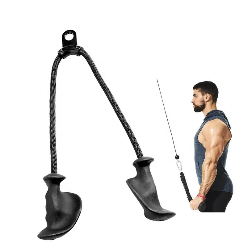 Fitness Equipment Triceps Handle Fitness Cable Attachment Home Gym Lat Pull Down Rope