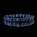 8mm Wholesales Polished Gemstones Jewelry Blue Sand Stone Healing Bracelet Semi-Precious Stretch Fashion Beaded Bracelets Unisex