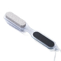 New 4-In-1 Pumice Stone Foot Scrubber Pedicure Tool Exfoliating Foot Skin Care Brush Stainless Steel Foot File Personal Care