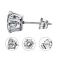 Cubic Zircon Stud  Elegant Jewelry Wholesale 18k Gold Plated Earrings Stud Woman Accessories for Women Orecchini in Acciaio Inox