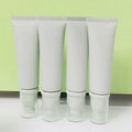 High End Biodegradable Matte Green Sugarcane Material Matte Green  Airless Pump Tube Empty 30ml 50ml Cream Serum Plastic Tubes