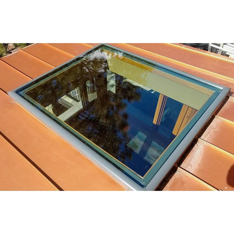 Custom Automatic Aluminum Alloy Modern Vertical Opening Skylights Low-e Glass Electric Blinds Fiberglass Motorized Dining Room