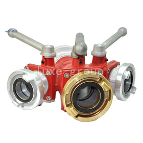 LUXECASTING Fire Department Connection 3 Way Controlled Dividing Breeching Aluminum Alloy up to DN110 10-16 Bar Pressure