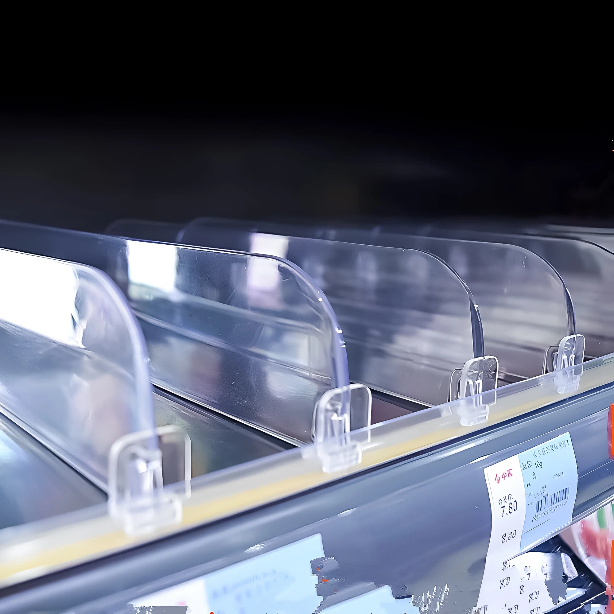 Supermarket Retail Store PVC Clear Acrylic Plastic Shelf Dividers for Shop Shelves