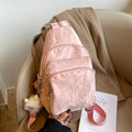 Soft PU Leather Dual-use Women's Chest Bag Fashion Trendy Ladies Shoulder Bags Candy Color Female Crossbody Bags Handbags