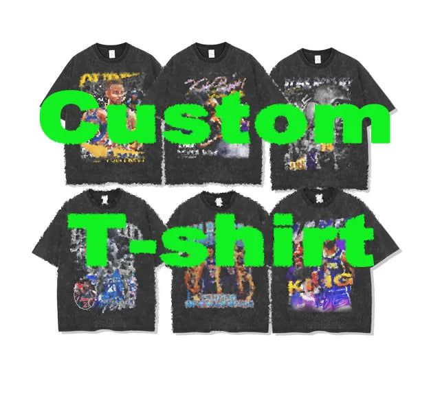Custom Logo Men's Heavy Cotton Oversized Acid Wash Vintage T-Shirt High Quality Graphic Print Plus Size Streetwear Blank Design