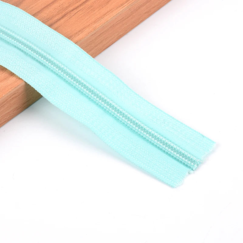 Ivoduff Wholesale 5# Light Blue Nylon Zipper Tape for Garment