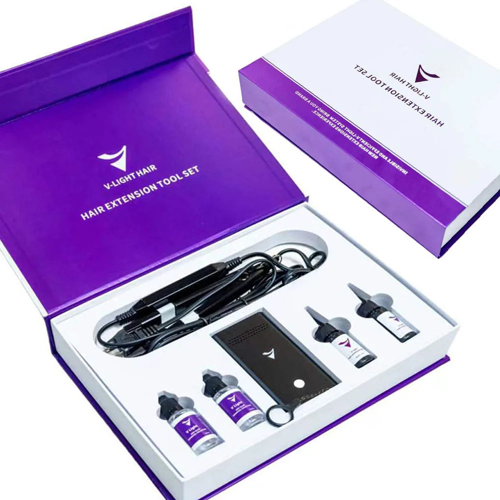 V Light Hair Extension Machine Kit Set V Light Glue Remover V Light Hair Extensions Installation Kit