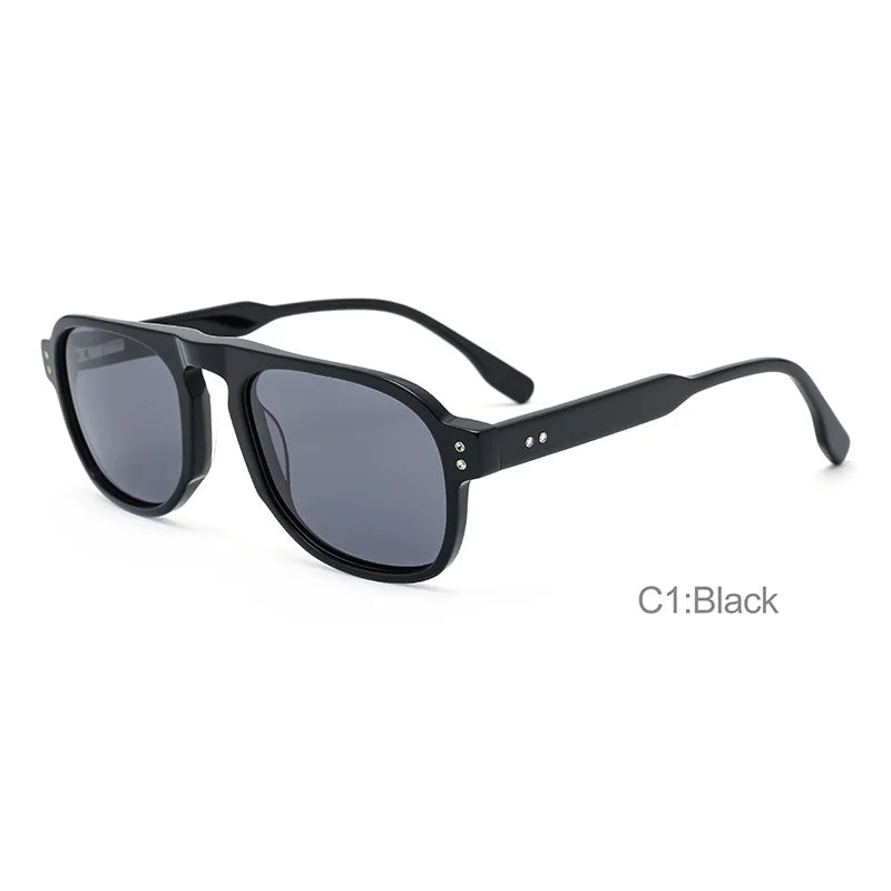 Fashion Luxury Sunglass Custom Shade Logo Wholesale Acetate Custom Wide Leg Sunglasses Big Frame Acetate Sunglasses